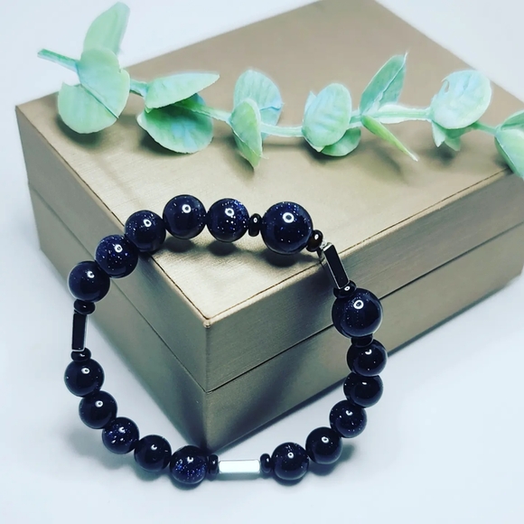 Blue Goldstone bracelet - Picture 2 of 4